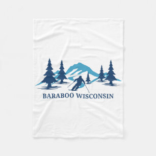 Raboo Wisconsin Skigebiet Skifahren Skifahrer Fleecedecke