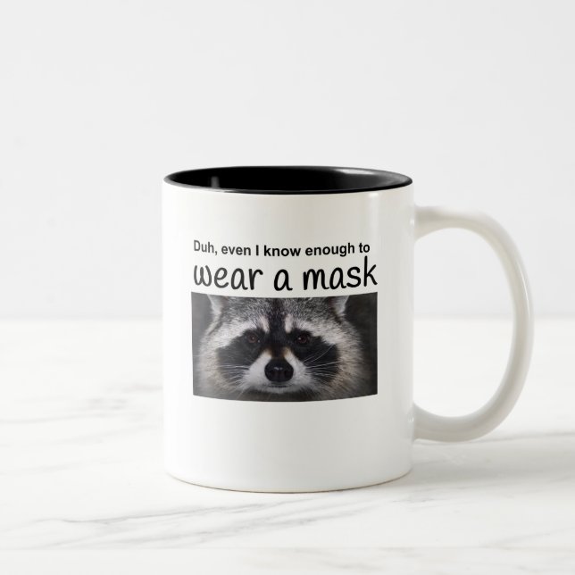 Raccon Java für den Covid 19 Zweifarbige Tasse (Rechts)