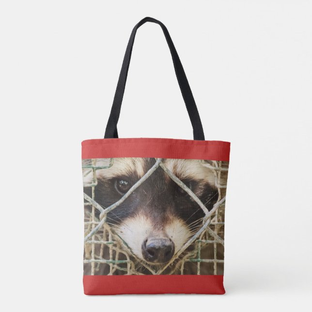 RACCON TOTE BEUTEL TASCHE (Rückseite)