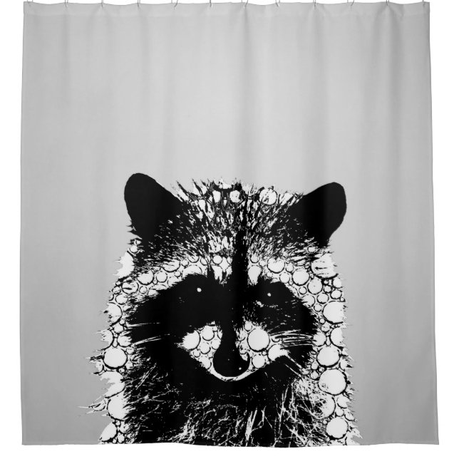 Raccoon 26 duschvorhang (Vorderseite)