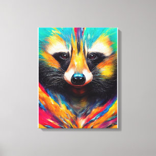 Raccoon Animal Discovery Adventure Nature Planet Leinwanddruck