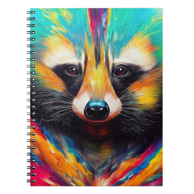 Raccoon Animal Discovery Adventure Nature Planet Notizblock (Vorderseite)