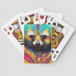 Raccoon Animal Discovery Adventure Nature Planet Spielkarten
