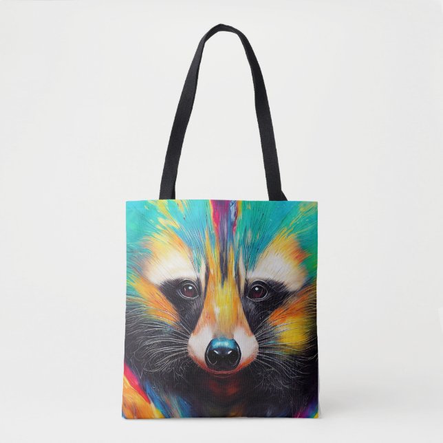 Raccoon Animal Discovery Adventure Nature Planet Tasche (Vorderseite)