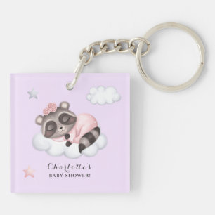 Raccoon animal fille Baby shower Lavande