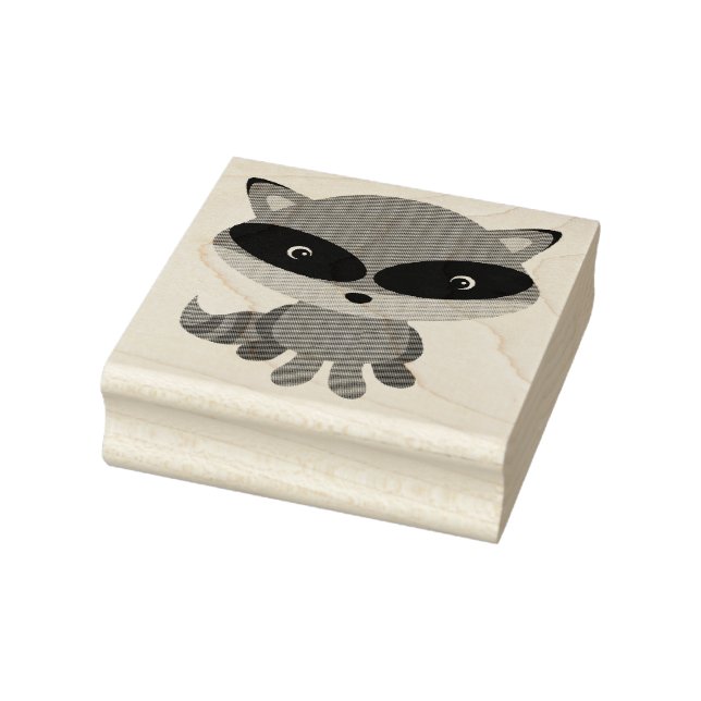 RACCOON ART RUBBER BRIEFMARKE GUMMISTEMPEL (Stempel)