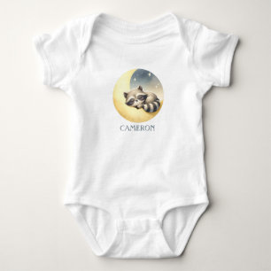 Raccoon auf dem Mond! Adorable Funny Niedlicher In Baby Strampler