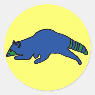 Raccoon-Aufkleber Runder Aufkleber