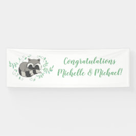 Raccoon Baby Dusche Banner