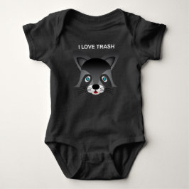 Raccoon - Baby Jersey Bodysuit Baby Strampler
