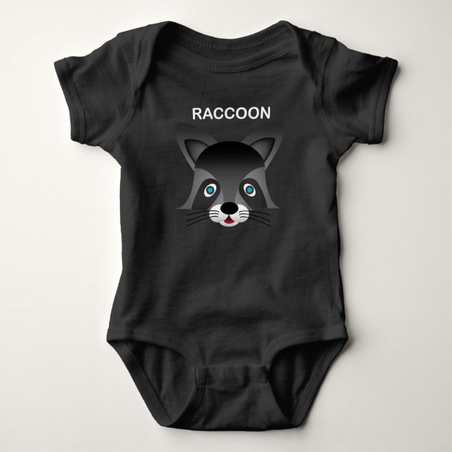 Raccoon - Baby Jersey Bodysuit Strampler (Vorderseite)