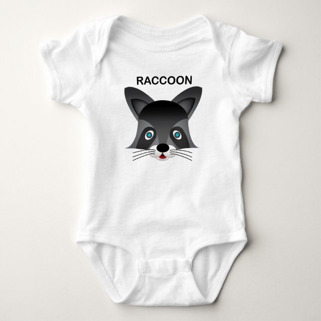 Raccoon - Baby Jersey Bodysuit Strampler (Vorderseite)