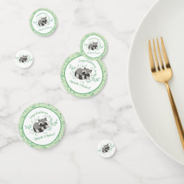 Raccoon Baby Shower Woodland Tiere Konfetti