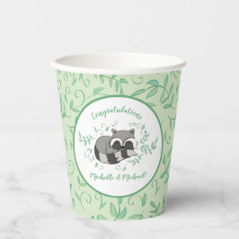 Raccoon Baby Shower Woodland Tiere Pappbecher