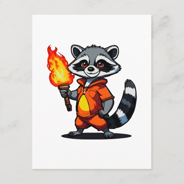 Raccoon Begleitkarte (Vorderseite)