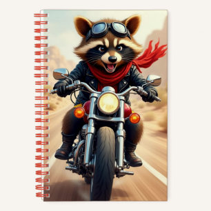 Raccoon Biker, Autorin Natasha Us Notizbuch