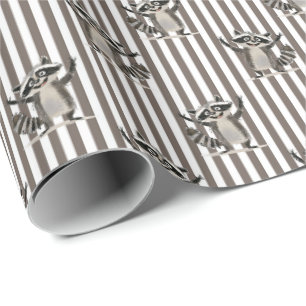 Raccoon braun Großformat für Handwerk oder Geschen Geschenkpapier