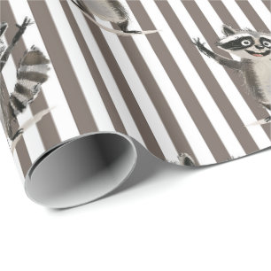 Raccoon braun riesige Maßstab für Handwerk oder Ge Geschenkpapier