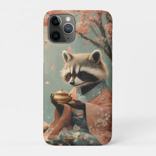 Raccoon Buddha: Friedlicher Tee unter Kirschbaum Case-Mate iPhone Hülle