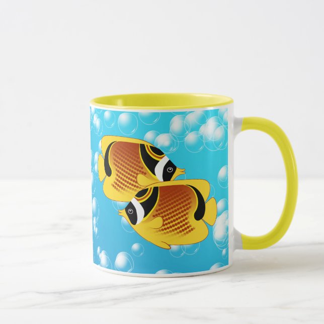 Raccoon Butterflyfish in Bubbly Water Tasse (Rechts)