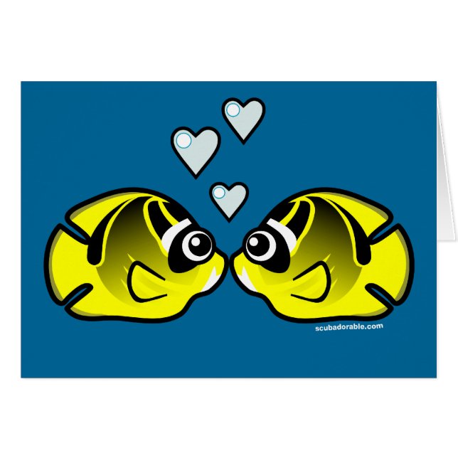 Raccoon Butterflyfish Liebe (Vorderseite (Horizontal))