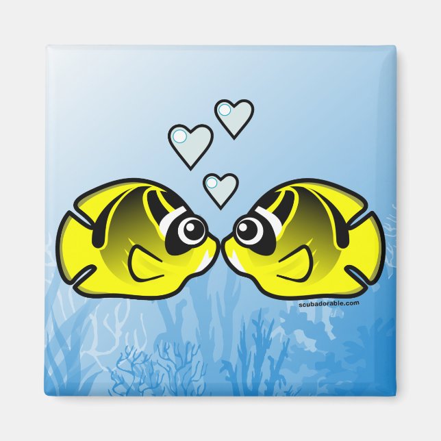 Raccoon Butterflyfish Love Magnet (Vorne)