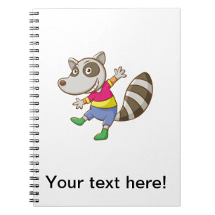 Raccoon-Cartoon Notizblock