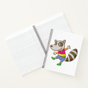 Raccoon-Cartoon Notizbuch