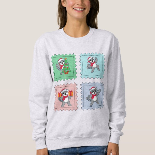 Raccoon Christmas Shirt,Raccoon Lover Sweatshirt (Vorderseite)