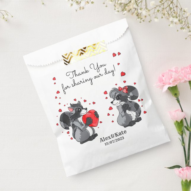 Raccoon Couple Geschenktütchen (Von Creator hochgeladen)