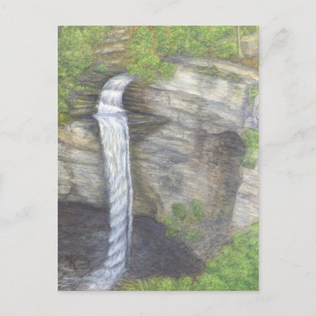 Raccoon Creek Falls Waterfall Postkarte (Vorderseite)