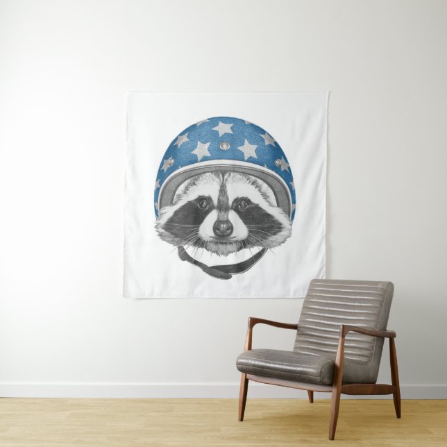 Raccoon Daredeb Wandteppich (Beispiel)