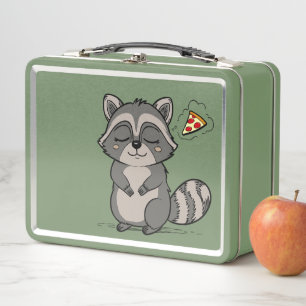 Raccoon Dream - Pizza! Metall Brotdose