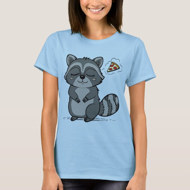 Raccoon Dream - Pizza! T-Shirt (Vorderseite)
