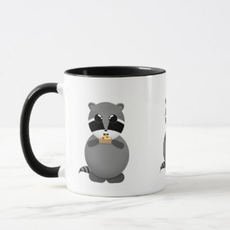 Raccoon Eating Pepperoni Pizza Tasse
