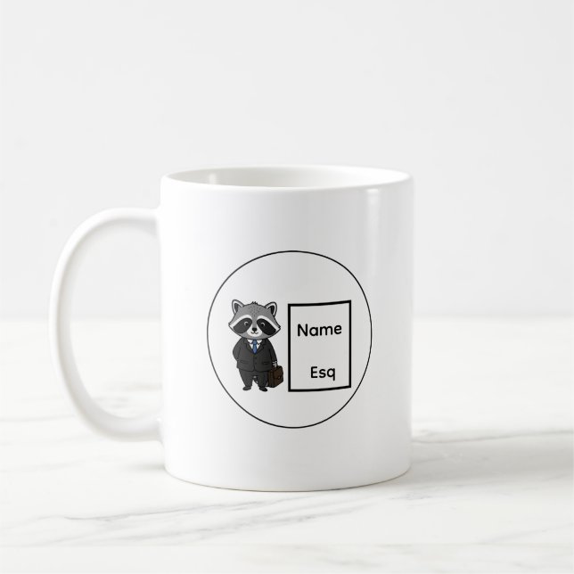 Raccoon Esq Desk Decor Ceramic Bowl Kaffeetasse (Links)