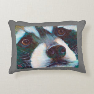Raccoon Face Pillow Dekokissen