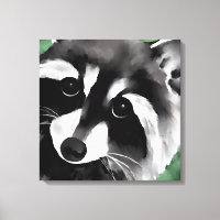 Raccoon Face Portrait