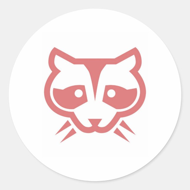 Raccoon Face Sticker (Vorderseite)