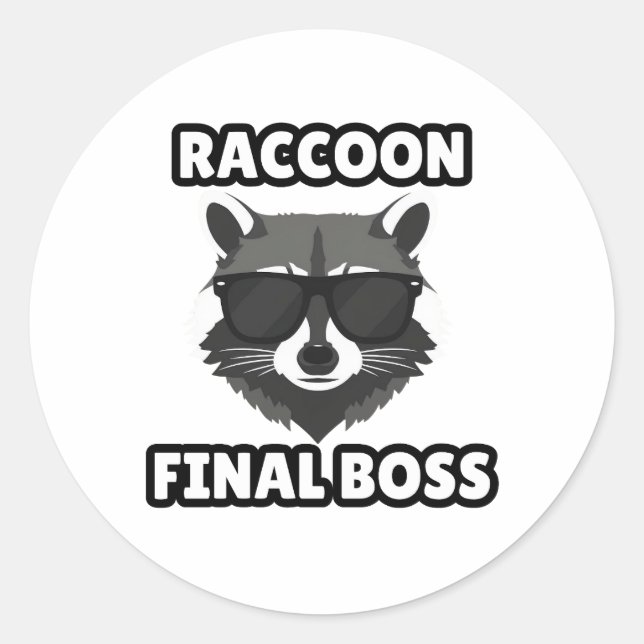 Raccoon Final Boss Sticker (Vorderseite)