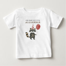 Raccoon First Birthday  Baby T-shirt
