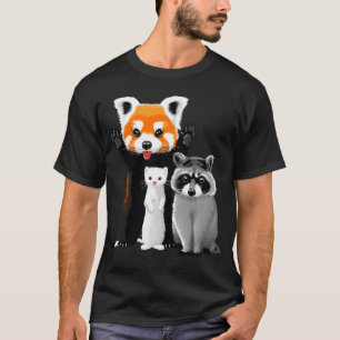 Raccoon, Frettchen und roter Panda T-Shirt