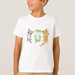Raccoon Frog Leopard Tierliebhaber Tiere T-Shirt
