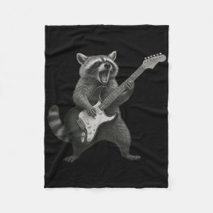 Raccoon Gitarrenrock und Roll Gitarrist Rac Fleecedecke