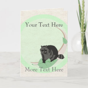 Raccoon Grußkarte Karte