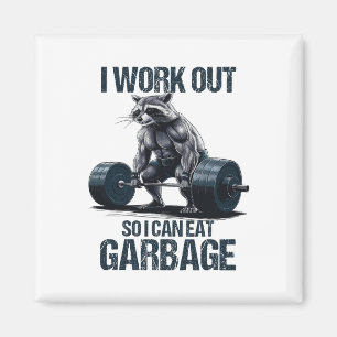 Raccoon Gymnasium trainiere ich, um zu essen Magnet