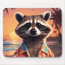 Raccoon Holiday Mousepad