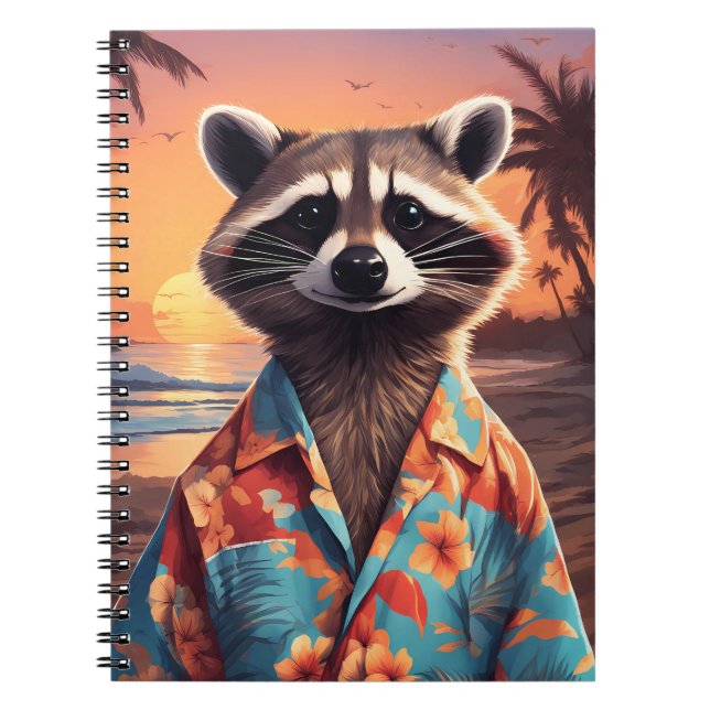 Raccoon Holiday Notizblock (Vorderseite)