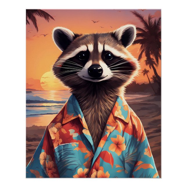 Raccoon Holiday Poster (Vorderseite)