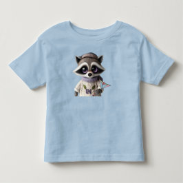 Raccoon in einem Pullover mit Drachen